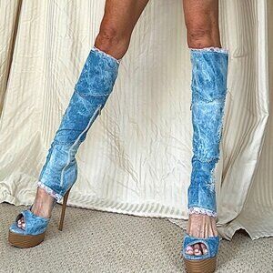 Denim n' Lace Stiletto